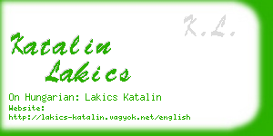 katalin lakics business card